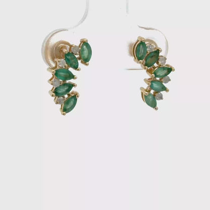 Bloom Emerald Earrings