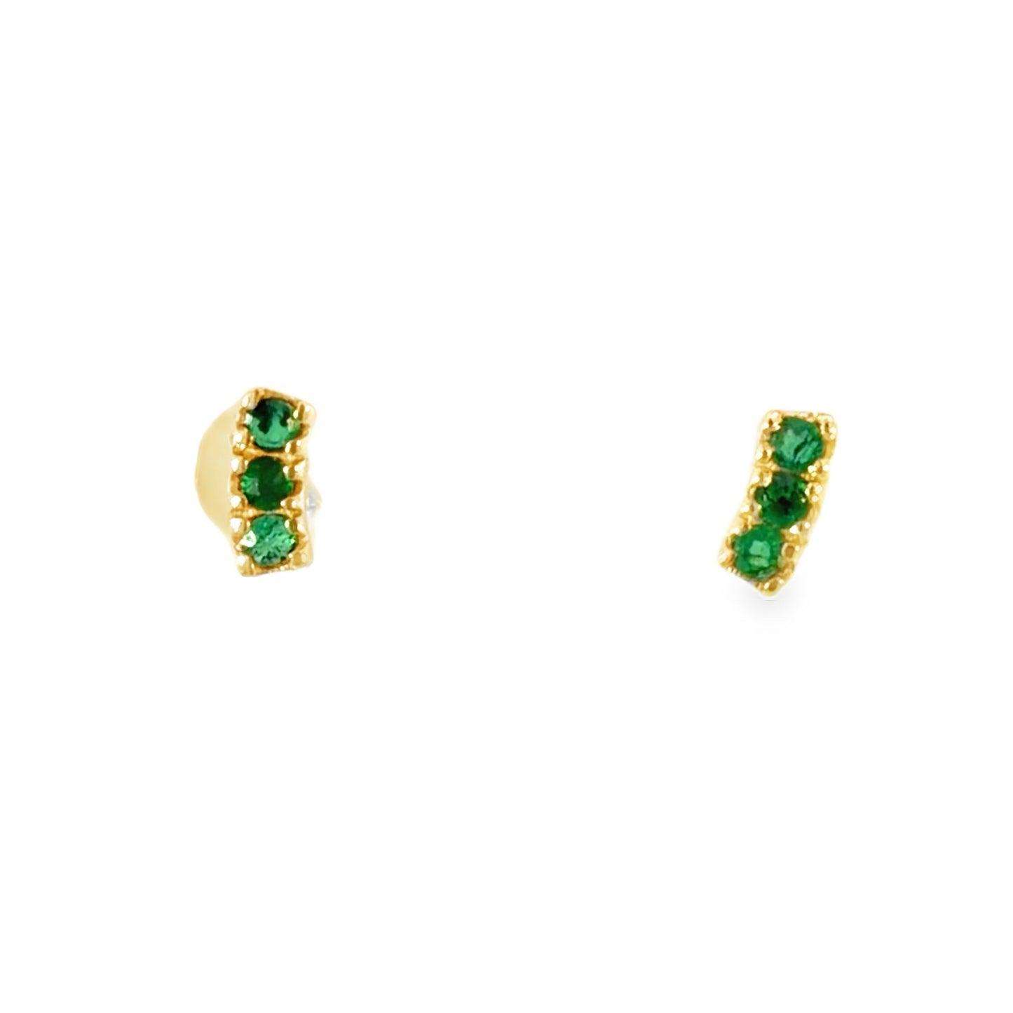 Emerald mini Earrings