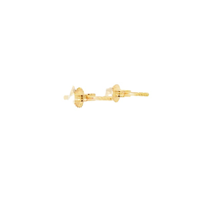 Yellow Gold Star Diamond Stud Earrings
